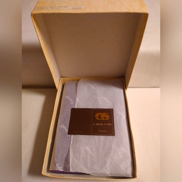 RARE & RETRO GIGLIO D' ORO PURPLE NUBUCK HANDCRAFTED ADDRESS/PASSWORD BOOK (NWT) - Picture 10 of 10